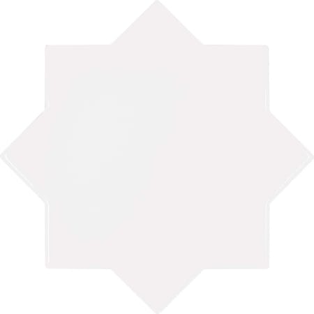 Apollo Tile Siena 5.35 in. x 5.35 in. Glossy White Ceramic Star-Shaped Wall and Floor Tile 5.37 sqft/case, 27PK MOR88BLNSTRA